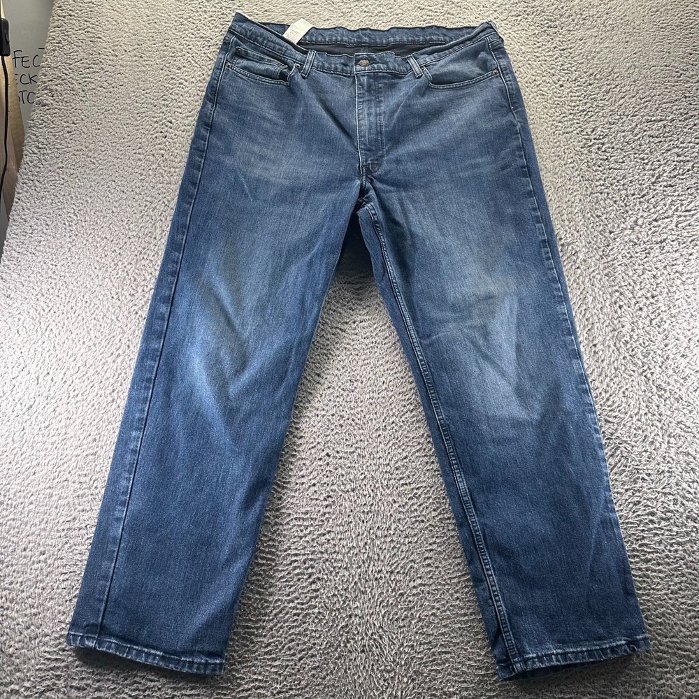 Levi's 550 Jeans Mens 38x32 Blue Cotton Denim Straight Faded Workwear Stretch
